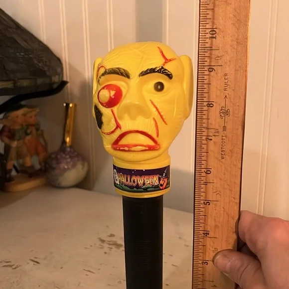 Vintage Halloween blow mold monster flashlight light